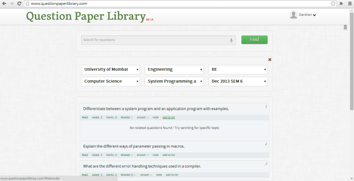 Question Paper Library