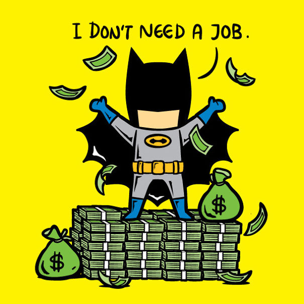 Batman from Flying Mouse 365's Part-time Job series