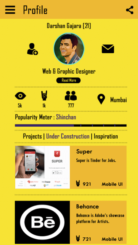 Behance's Redesigned UI