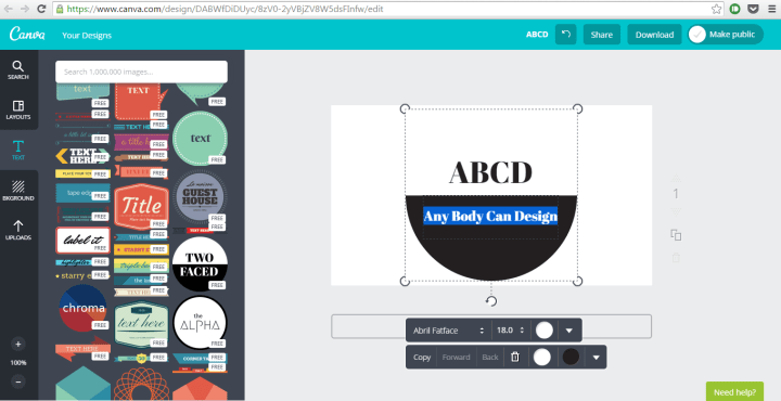 Canva Design Editor Screen