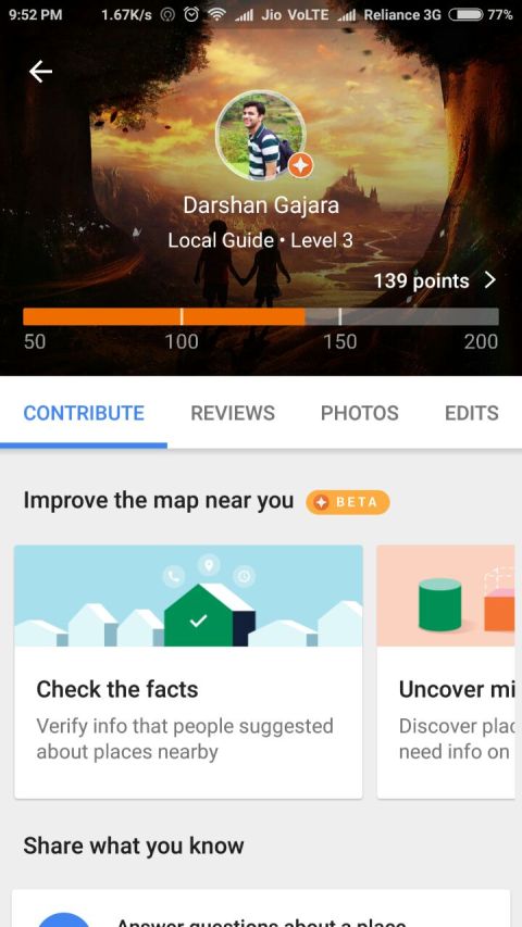 Local Guides Profile