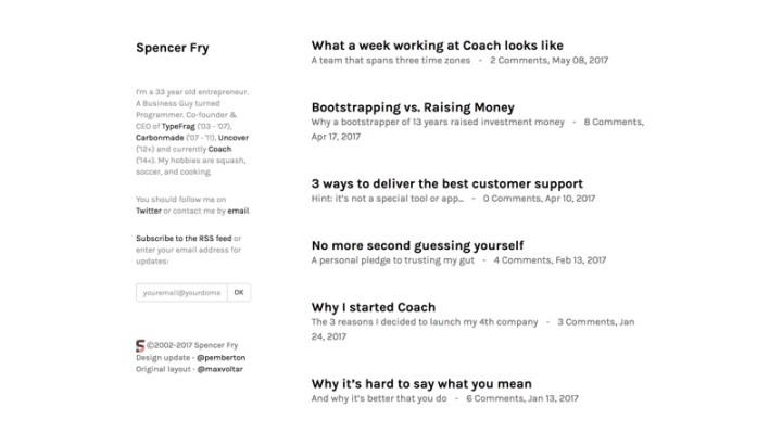 Spencer Fry's website