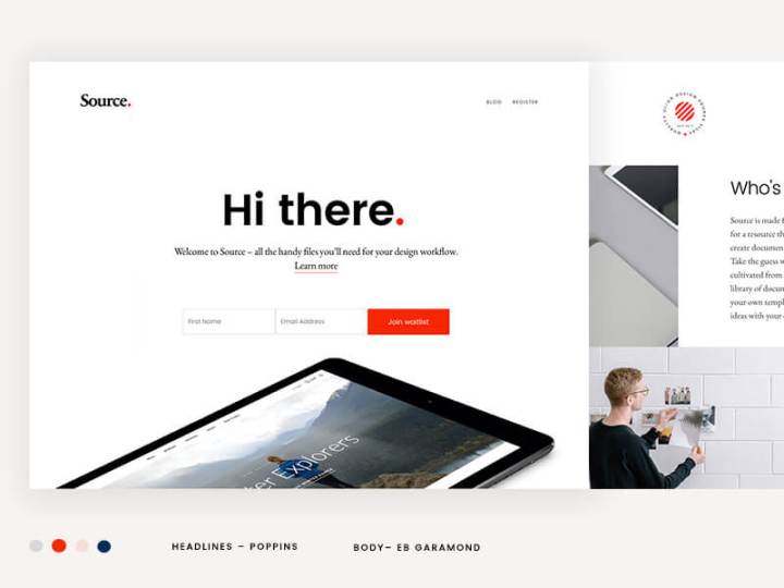 Source landing page by Nguyen Le